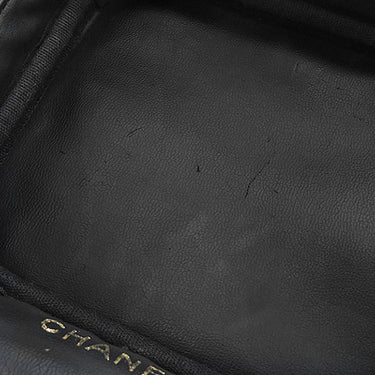 シャネル CHANEL ココマーク ミニ バニティ A01998 ブラック キャビアスキン ハンドバッグ ゴールド金具 ヴァニティ