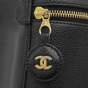 シャネル CHANEL ココマーク ミニ バニティ A01998 ブラック キャビアスキン ハンドバッグ ゴールド金具 ヴァニティ
