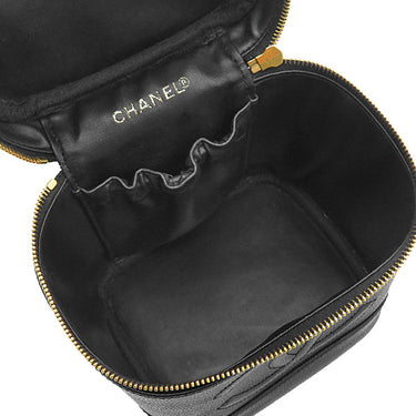 シャネル CHANEL ココマーク ミニ バニティ A01998 ブラック キャビアスキン ハンドバッグ ゴールド金具 ヴァニティ