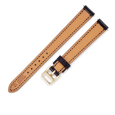 エルメス HERMES 純正 レザーバンド ブラック クロコダイル GP 腕時計パーツ 未使用 替え スペア 交換 ベルト 12mm クロコダイル ブラック 尾錠 バネ棒