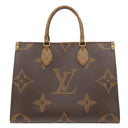 ルイヴィトン LOUIS VUITTON オンザゴー MM M45321 モノグラム モノグラムキャンバス モノグラムリバースキャンバス トートバッグ ゴールド金具 茶 ハンドバッグ