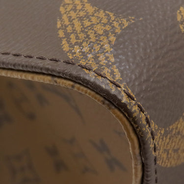 ルイヴィトン LOUIS VUITTON オンザゴー MM M45321 モノグラム モノグラムキャンバス モノグラムリバースキャンバス トートバッグ ゴールド金具 茶 ハンドバッグ