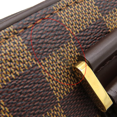 ルイヴィトン LOUIS VUITTON サリア オリゾンタル N51282 ダミエエベヌ ダミエキャンバス ハンドバッグ ゴールド金具 茶 ボストン