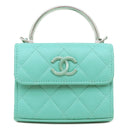 シャネル CHANEL ミニミニマトラッセ AP3708 ライトブルー ラムスキン ショルダーバッグ シルバー金具 水色 ポシェット