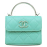 シャネル CHANEL ミニミニマトラッセ AP3708 ライトブルー ラムスキン ショルダーバッグ シルバー金具 水色 ポシェット