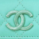 シャネル CHANEL ミニミニマトラッセ AP3708 ライトブルー ラムスキン ショルダーバッグ シルバー金具 水色 ポシェット