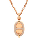エルメス HERMES ミニマイヨン PM ペンダント マロングラッセ GP エナメル ネックレス ローズゴールド金具 PG金具 シェーヌダンクルモチーフ 新品 未使用