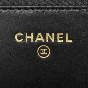シャネル CHANEL マトラッセ チェーン バッグ ブラック ラムスキン イミテーションパール チェーンウォレット ヴィンテージ金具 ココマーク パール