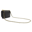 シャネル CHANEL マトラッセ チェーン バッグ ブラック ラムスキン イミテーションパール チェーンウォレット ヴィンテージ金具 ココマーク パール