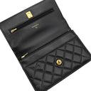 シャネル CHANEL マトラッセ チェーン バッグ ブラック ラムスキン イミテーションパール チェーンウォレット ヴィンテージ金具 ココマーク パール