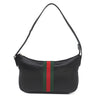 グッチ GUCCI ルネッタ スモール クロスボディバッグ 863406 ブラック レザー ソフトレザー ショルダーバッグ シルバー金具 黒 ウェブストライプ ヴィンテージ風