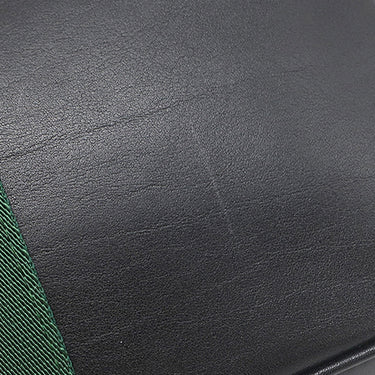 グッチ GUCCI ルネッタ スモール クロスボディバッグ 863406 ブラック レザー ソフトレザー ショルダーバッグ シルバー金具 黒 ウェブストライプ ヴィンテージ風