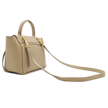 セリーヌ CELINE ベルトバッグ マイクロ ベージュ レザー 2WAYバッグ ゴールド金具 ハンドバッグ ショルダーバッグ
