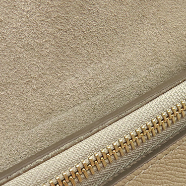 セリーヌ CELINE ベルトバッグ マイクロ ベージュ レザー 2WAYバッグ ゴールド金具 ハンドバッグ ショルダーバッグ