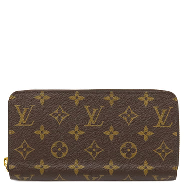 ルイヴィトン LOUIS VUITTON ジッピー ウォレット M41895 フューシャ モノグラムキャンバス 長財布 ゴールド金具 茶 赤紫 ラウンドファスナー