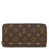 ルイヴィトン LOUIS VUITTON ジッピー ウォレット M41895 フューシャ モノグラムキャンバス 長財布 ゴールド金具 茶 赤紫 ラウンドファスナー
