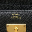 エルメス HERMES ケリーウォレット ミディアム ブラック ヴォーエプソン 三つ折り財布 ゴールド金具