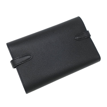 エルメス HERMES ケリーウォレット ミディアム ブラック ヴォーエプソン 三つ折り財布 ゴールド金具