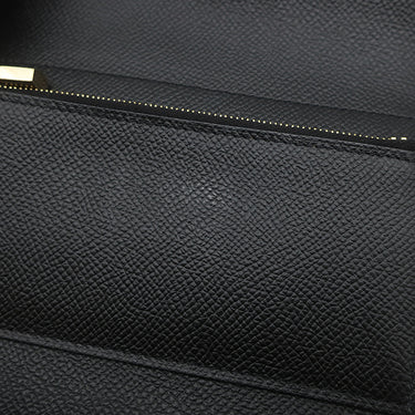 エルメス HERMES ケリーウォレット ミディアム ブラック ヴォーエプソン 三つ折り財布 ゴールド金具