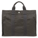 エルメス HERMES エールライントート MM グレー キャンバス トートバッグ シルバー金具 鍵 カデナ欠品