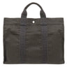 エルメス HERMES エールライントート MM グレー キャンバス トートバッグ シルバー金具 鍵 カデナ欠品