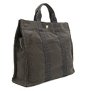エルメス HERMES エールライントート MM グレー キャンバス トートバッグ シルバー金具 鍵 カデナ欠品