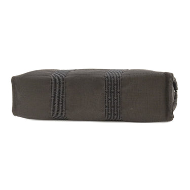 エルメス HERMES エールライントート MM グレー キャンバス トートバッグ シルバー金具 鍵 カデナ欠品