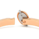 エルメス HERMES ミニクリック PM シェーヌダンクル マロングラッセ×ローズゴールド GP エナメル バングル ピンクゴールド金具 バングル