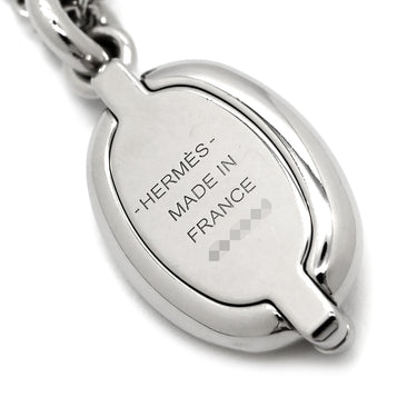 エルメス HERMES ミニマイヨン PM ペンダント クレーム×シルバー メタル エナメル ネックレス 白 アイボリー シェーヌダンクルモチーフ