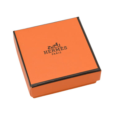 エルメス HERMES ミニマイヨン マロングラッセ×ローズゴールド GP エナメル ピアス ピンクゴールド シェーヌダンクル 茶 ベージュ