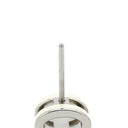 エルメス HERMES ポップアッシュ Hピアス ミニ ホワイトXシルバー メタル エナメル ピアス H型 白
