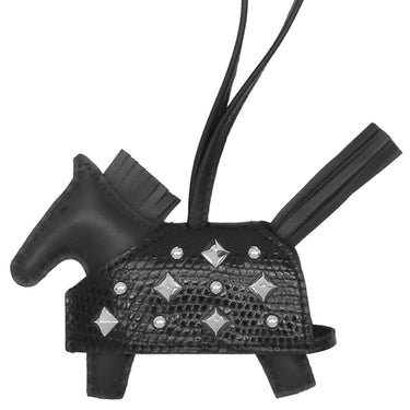 エルメス HERMES ロデオ ロベオロックPM ブラック リザード アニョーミロ バッグチャーム シルバー金具 新品 未使用 黒 スタッズ 2025年製