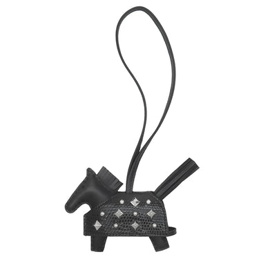 エルメス HERMES ロデオ ロベオロックPM ブラック リザード アニョーミロ バッグチャーム シルバー金具 新品 未使用 黒 スタッズ 2025年製