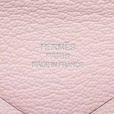エルメス HERMES カルヴィ ローズダーリン シェーブル カードケース シルバー金具 新品 未使用 二つ折り 2025年製