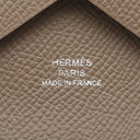 エルメス HERMES カルヴィ デュオ エトゥープ ヴォーエプソン カードケース シルバー金具 新品 未使用 フラグメントケース 2026年製