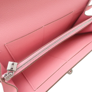 エルメス HERMES ケリーウォレット ロング トゥーゴー ローズコンフェッティ ヴォーエプソン 長財布 シルバー金具 ピンク 2025年製