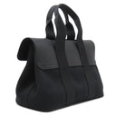 エルメス HERMES ヴァルパライソ PM ブラック トワルシェブロン スイフト ハンドバッグ シルバー金具 黒
