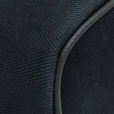 エルメス HERMES ヴァルパライソ PM ブラック トワルシェブロン スイフト ハンドバッグ シルバー金具 黒