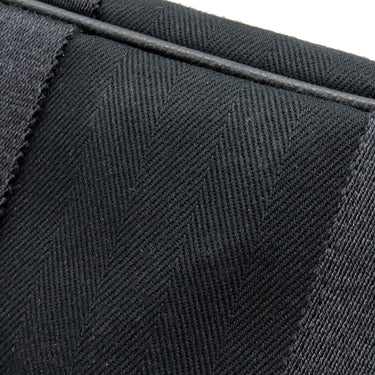 エルメス HERMES ヴァルパライソ PM ブラック トワルシェブロン スイフト ハンドバッグ シルバー金具 黒