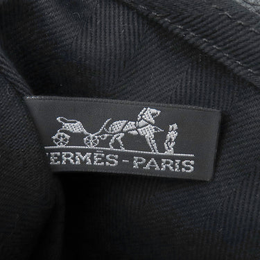 エルメス HERMES ヴァルパライソ PM ブラック トワルシェブロン スイフト ハンドバッグ シルバー金具 黒