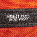 エルメス HERMES ガーデンパーティー PM 36 エベンヌ×ホワイト トワルシェブロン ブッフル トートバッグ シルバー金具 茶 オレンジ バイカラー