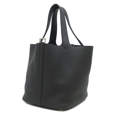 エルメス HERMES ピコタンロック MM 22 ブラック トリヨンクレマンス ハンドバッグ シルバー金具 新品 未使用 黒 2025年製
