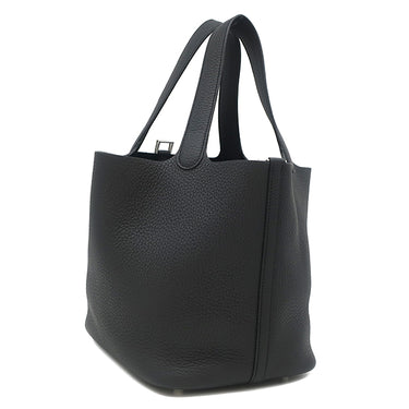 エルメス HERMES ピコタンロック MM 22 ブラック トリヨンクレマンス ハンドバッグ シルバー金具 新品 未使用 黒 2025年製