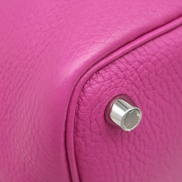 エルメス HERMES ピコタンロック 18 PM マグノリア トリヨンクレマンス ハンドバッグ シルバー金具