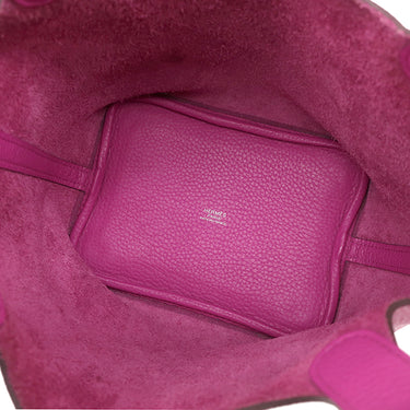 エルメス HERMES ピコタンロック 18 PM マグノリア トリヨンクレマンス ハンドバッグ シルバー金具