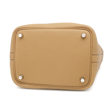 エルメス HERMES ピコタンロック 18 PM ビスキュイ トリヨンクレマンス ハンドバッグ シルバー金具 新品 未使用 薄茶 2025年製