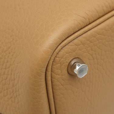 エルメス HERMES ピコタンロック 18 PM ビスキュイ トリヨンクレマンス ハンドバッグ シルバー金具 新品 未使用 薄茶 2025年製