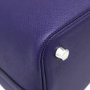 エルメス HERMES ピコタンロック 18 PM トレサージュ ブルーアンクル×ブリック×ブラック ヴォーエプソン ハンドバッグ シルバー金具 青 赤茶 黒