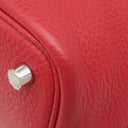 エルメス HERMES ピコタンロック 18 PM ルージュカザック トリヨンクレマンス ハンドバッグ シルバー金具 赤