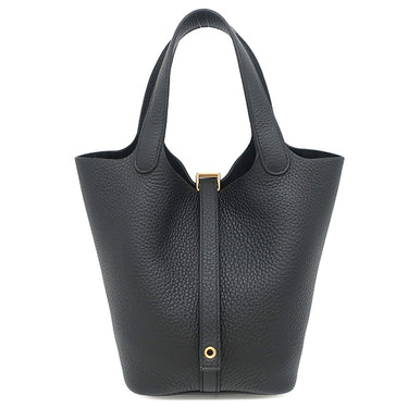 エルメス HERMES ピコタンロック 18 PM ブラック トリヨンクレマンス ハンドバッグ ゴールド金具 新品 未使用 黒 2025年製